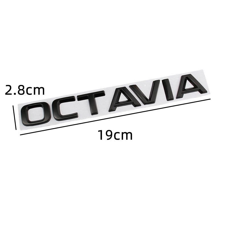 Skoda Rear Trunk Letters Replace Badge Emblem Metal Stickers For Octavia SUPERB FABIA