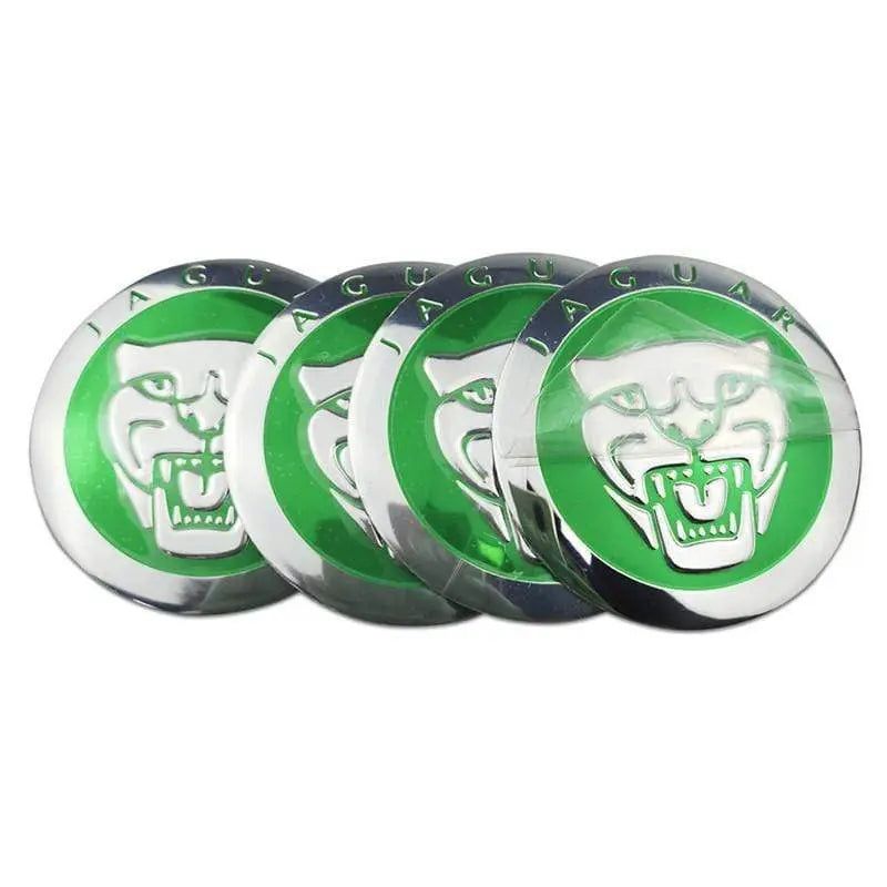 56mm 4PCS Jaguar Leopard Head XF XJ-S XJ-6 X-Type XE S-Type XKR XK Car Wheel Center Hub Cap Sticker  Emblem Badge Decal