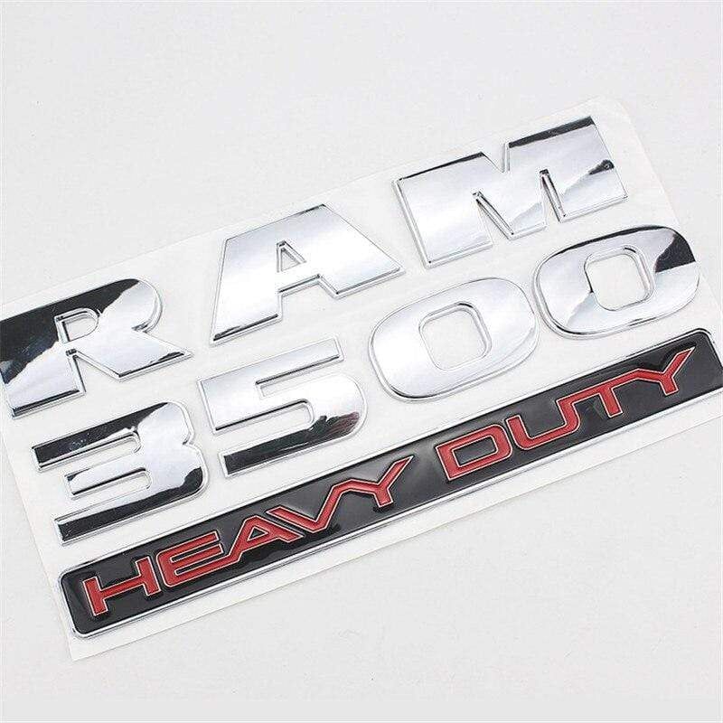 Car Styling Emblem Badge Body Rear Trunk Sticker For Dodge RAM 1500 2500 3500 Heavy Duty Lettter 3D Auto Decoration Accessories
