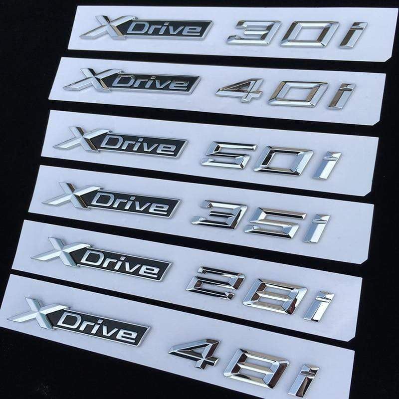 For BMW XDrive 18i 20i 25i 28i 30i 35i 40i 48i 50i Fender Emblem Badge X1 X3 X4 X5 X6 X7 Car Styling Sticker