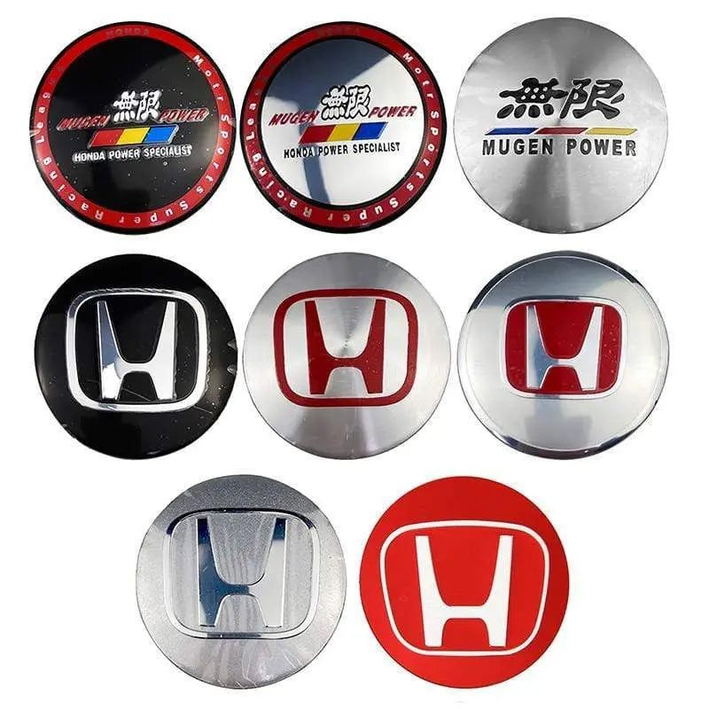 4pcs 56mm Honda Mugen Power Odyssey City Insight Accord Civic CRV Car Wheel Center Hub Cap Sticker  Emblem Badge Decal