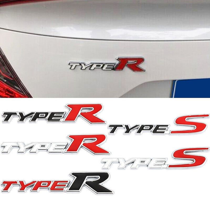 Metal Stickers Decals Front Hood Grill Emblem for Honda Type R Racing Type S