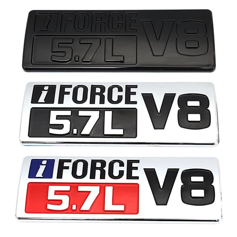 iFORCE 5.7L V8 Stickers Badge Emblem Decals for Toyota Tundra Prado Corolla Highlander