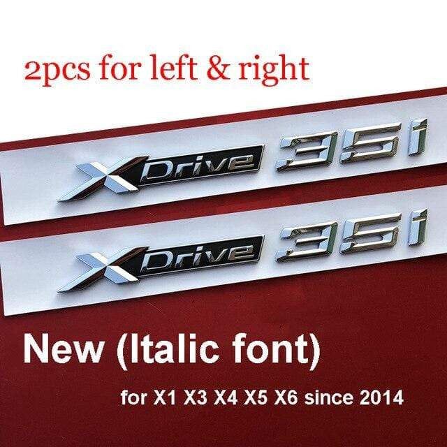 For BMW XDrive 18i 20i 25i 28i 30i 35i 40i 48i 50i Fender Emblem Badge X1 X3 X4 X5 X6 X7 Car Styling Sticker
