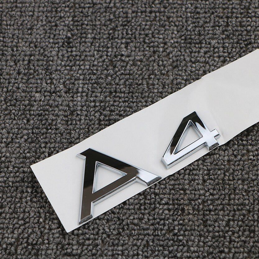 For Audi A3 A4 A5 A6 A7 A8 Q3 Q5 Q7 3.2 3.0T 2.0T 4.2 2.4 3.6 Rear Emblem Badge Sticker