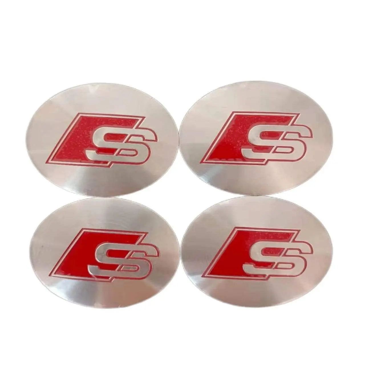 4pcs 56mm Audi RS Sline Quattro a3 a4 a5 a6 tt a4l q3 q5 q7 Car Wheel Center Hub Cap Sticker Emblem Badge Decal