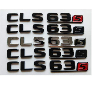 Chrome Black Letters Number Trunk Badges Emblems Emblem Badge Sticker for Mercedes Benz C218 C257 X218 CLS63s CLS63 S AMG