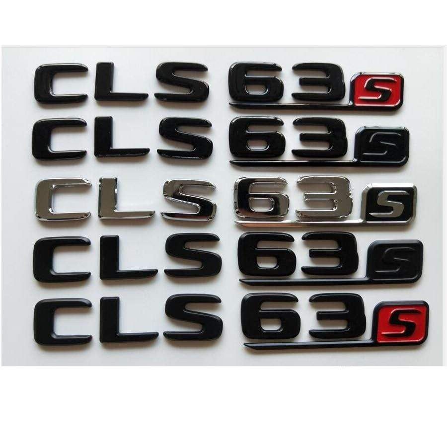 Chrome Black Letters Number Trunk Badges Emblems Emblem Badge Sticker for Mercedes Benz C218 C257 X218 CLS63s CLS63 S AMG