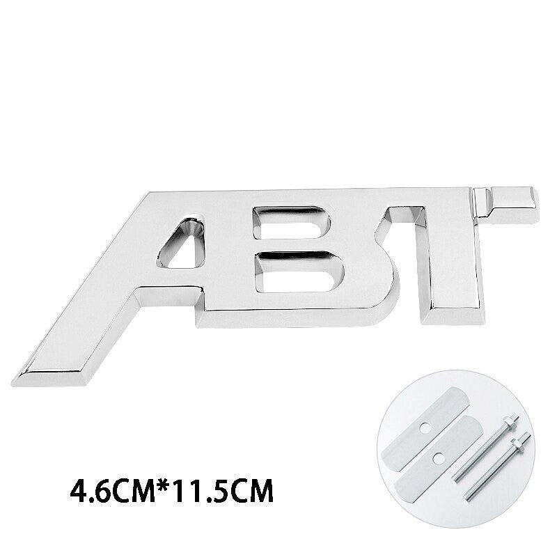 Metal ABT Badge 4Motion Emblem Decals Front Grille Stickers For Audi