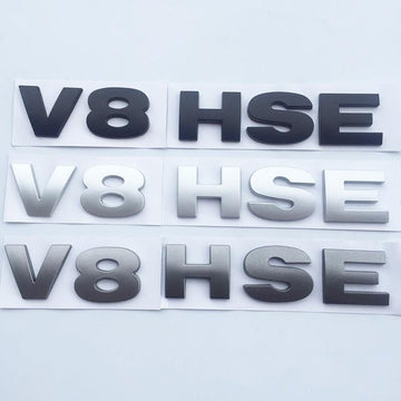 Tail Gate Emblem Brade Sticker V8 HSE for Land Rover Range Rover Discovery 3 4