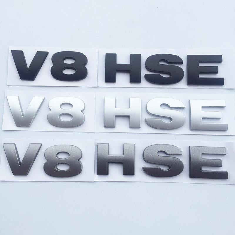Tail Gate Emblem Brade Sticker V8 HSE for Land Rover Range Rover Discovery 3 4