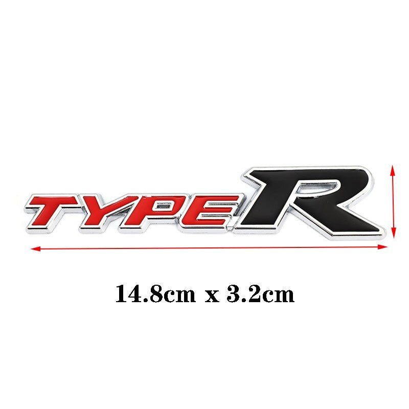 Metal Stickers Decals Front Hood Grill Emblem for Honda Type R Racing Type S