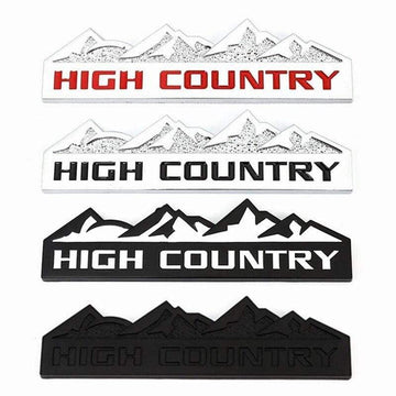 3D Metal HIGH COUNTRY Car Sticker Emblem Badge Decal for Chevrolet Cruze Aveo Captiva Lacetti Niva Orlando Epica Camaro Spark