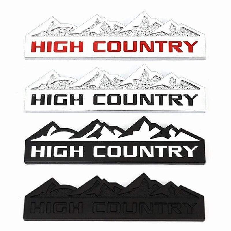 3D Metal HIGH COUNTRY Car Sticker Emblem Badge Decal for Chevrolet Cruze Aveo Captiva Lacetti Niva Orlando Epica Camaro Spark