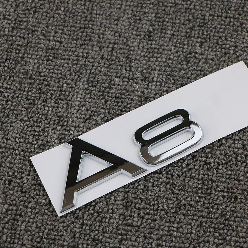 For Audi A3 A4 A5 A6 A7 A8 Q3 Q5 Q7 3.2 3.0T 2.0T 4.2 2.4 3.6 Rear Emblem Badge Sticker