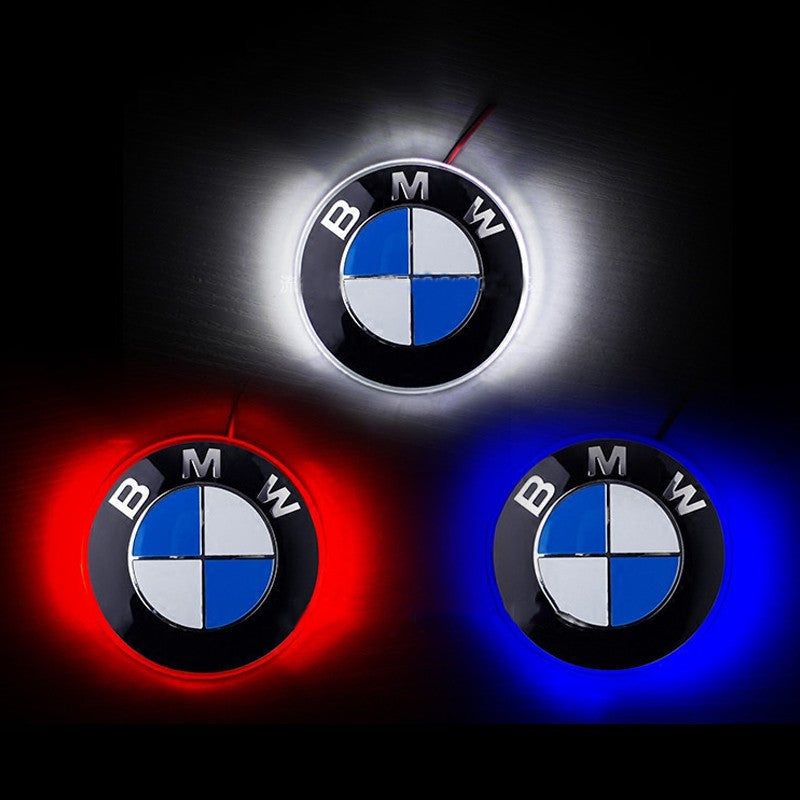 1 pcs 82mm Badge Background LED Light Emblem Logo sticker For BMW 3 4 5 6 7 X M Z Series
