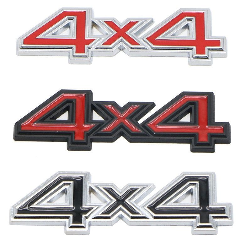 Metal 4WD 4x4 Rear Trunk Tailgate Emblem Badge Decal Sticker SUV