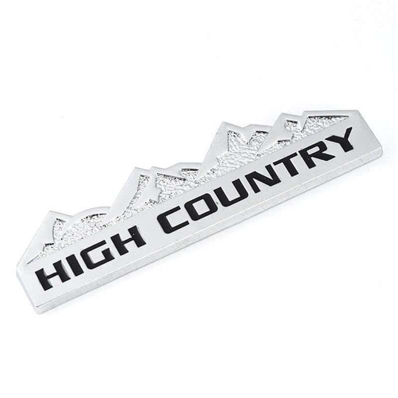 3D Metal HIGH COUNTRY Car Sticker Emblem Badge Decal for Chevrolet Cruze Aveo Captiva Lacetti Niva Orlando Epica Camaro Spark