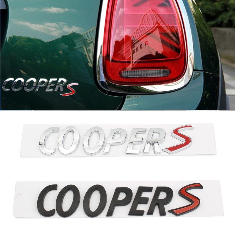 Black Emblem Badge Chrome Cooper S Logo Countryman Clubman For Mini Cooper