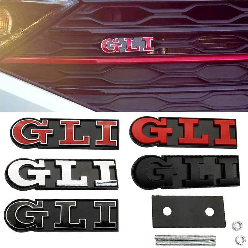 3D Metal GLI Logo Decals GLI Grille Emblem For VW
