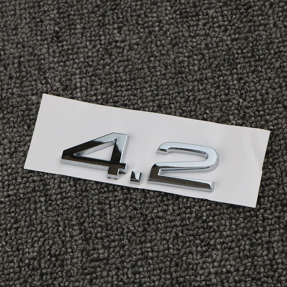 For Audi A3 A4 A5 A6 A7 A8 Q3 Q5 Q7 3.2 3.0T 2.0T 4.2 2.4 3.6 Rear Emblem Badge Sticker