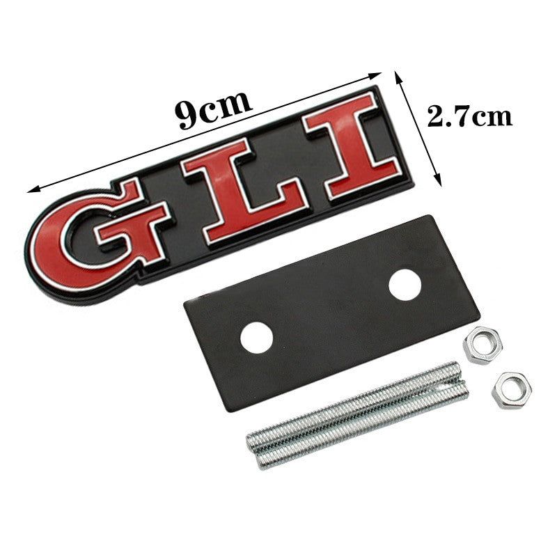 3D Metal GLI Logo Decals GLI Grille Emblem For VW