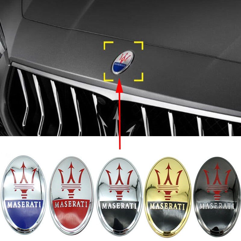 Maserati GT Car Front Hood Emblem Sticker Decal Badge Quattroporte Levante