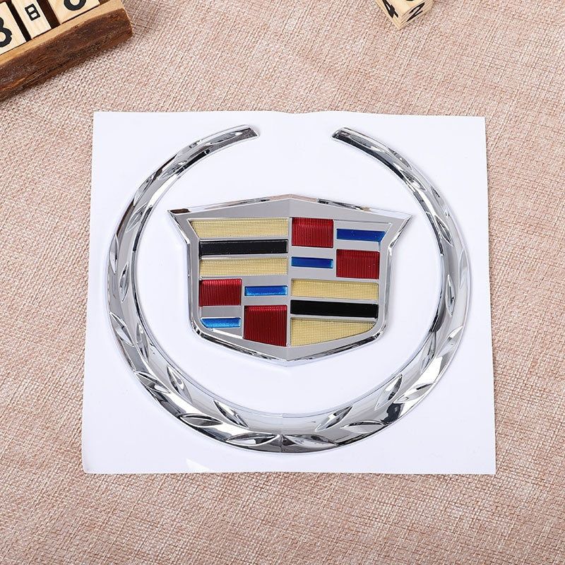 Cadillac Rear Trunk Boot Front Head Grille Badge ABS Chrome Emblem For SRX ATS XTS