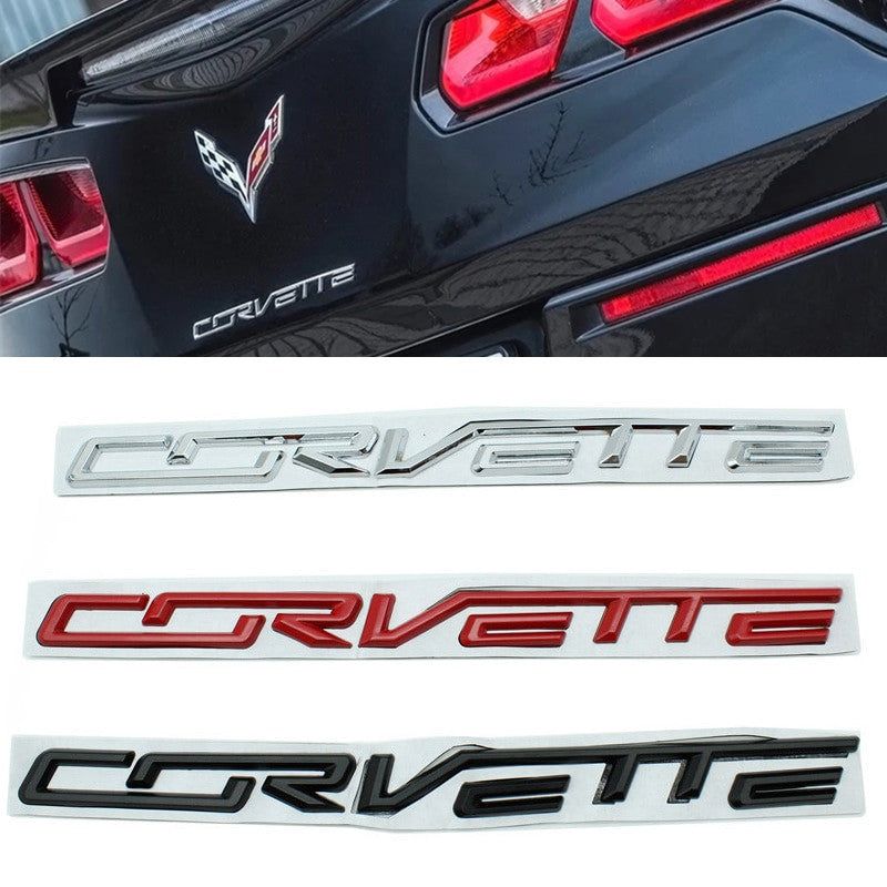Metal Decals Sticker For Chevrolet Corvette C3 C4 C5 C6 C7 C8 Rear Letters Emblem Badge