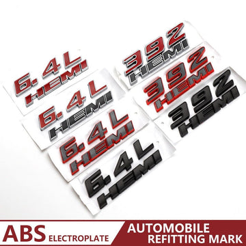 1 pcs ABS HEMI 6.4 392 HEMI Liter Badge Challenger Caliber RAM Badge