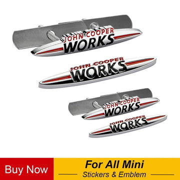 For Mini Cooper John Cooper Works JCW Front Grille Grill Badge Emblem Sticker
