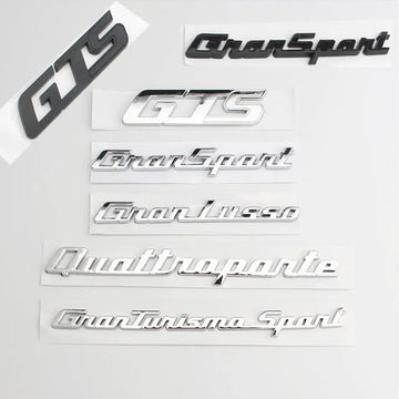 Maserati GTS Gransport Granlusso Quattroporte Granturismo Letter Emblem Badge Stickers Decals