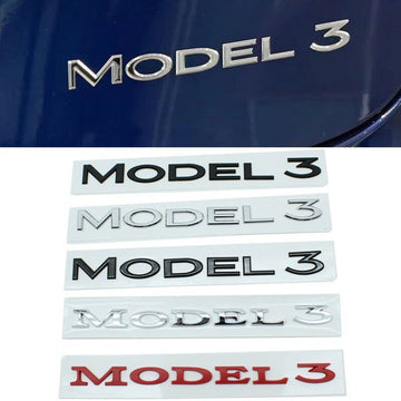 3D Letters Rear Back Trunk Logo ABS Sticker For Tesla Model 3