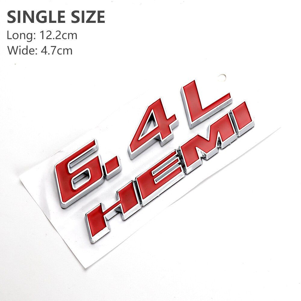 1 pcs ABS HEMI 6.4 392 HEMI Liter Badge Challenger Caliber RAM Badge