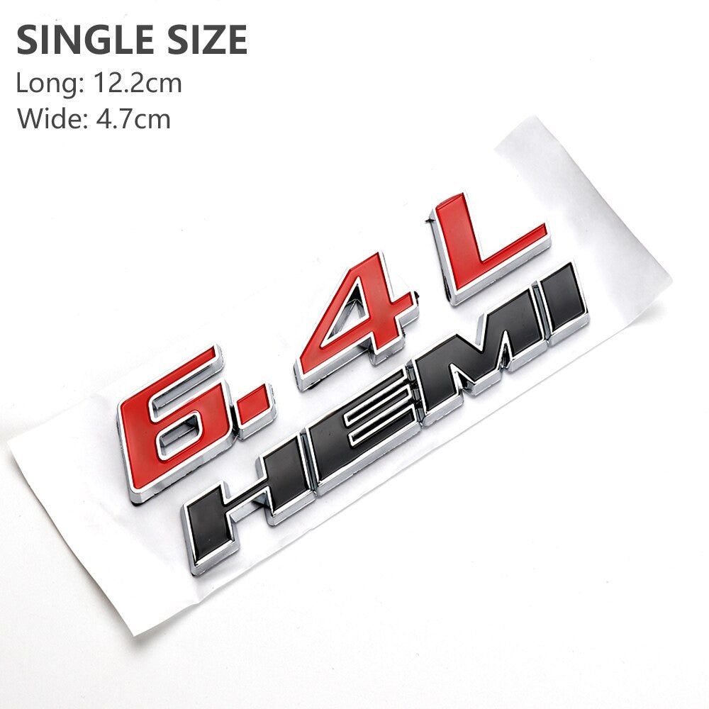 1 pcs ABS HEMI 6.4 392 HEMI Liter Badge Challenger Caliber RAM Badge