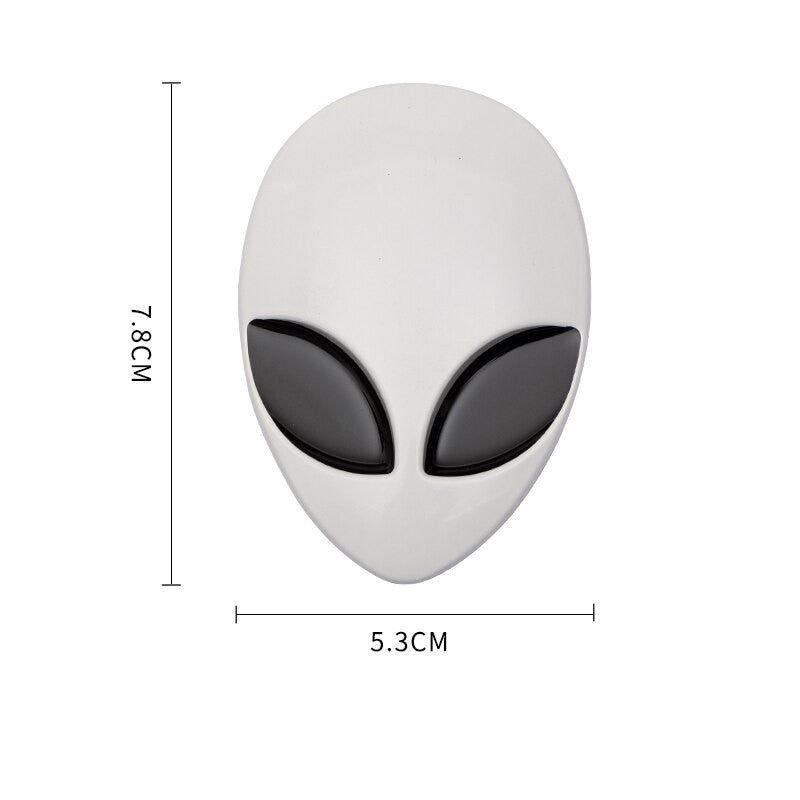 Alien Head UFO Auto Badge Decal Car Emblem Rear Trunk Sticker