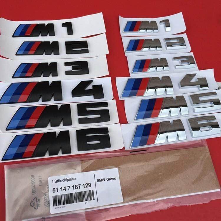 1pc BMW Sports M Badge Car body Sticker M1 M2 M3 M4 M5 M6 Sports badge Labeling sticker