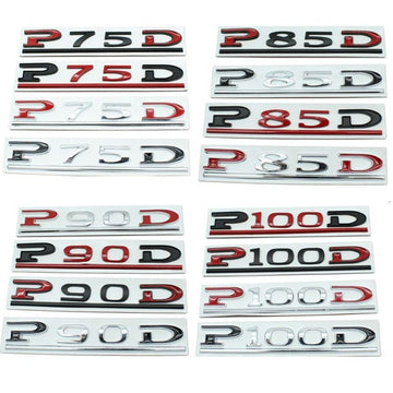 P75D P80D P90D P100D Badge Tesla Rear Trunk Lid Emblem Decal for Model 3 X S Y