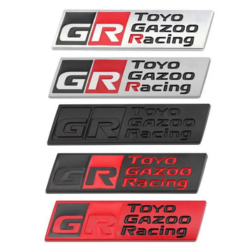 GR Gazoo Racing Badge Front Hood Grille Emblem Decal for Toyota HV YARiS GRMN GR Sport