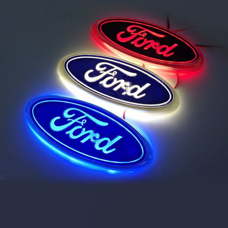 LED Emblem Rear Sticker for Ford Focus Mondeo Front Badge Light Rear Tail Decal
