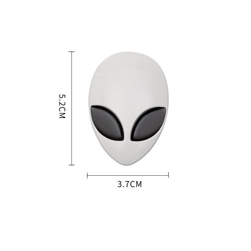 Alien Head UFO Auto Badge Decal Car Emblem Rear Trunk Sticker