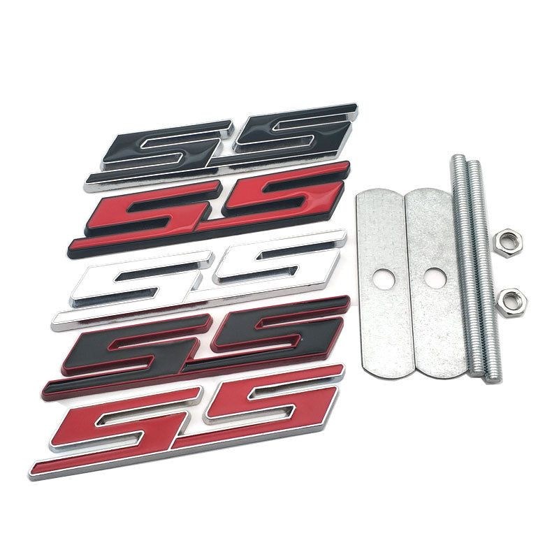 1x 3D Chrome SS Emblem Front Grill Badge For Chevrolet Camaro