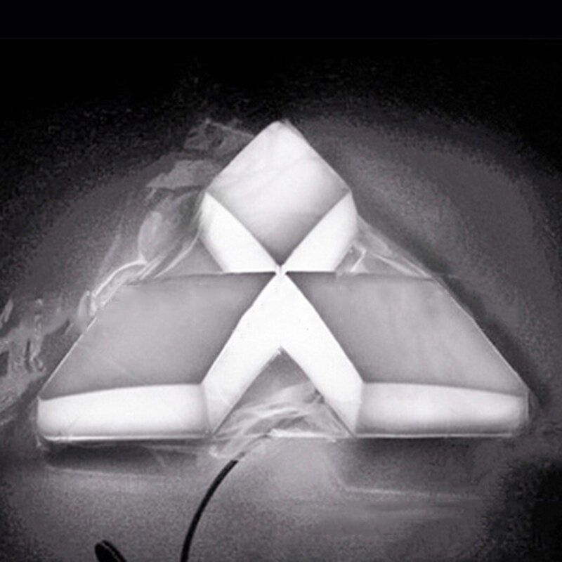 4D Car Front LED Emblem Light Badge for Mitsubishi Lancer 9 10 ASX L200 Colt Pajero Outlander Eclipse Auto Modified Accessories