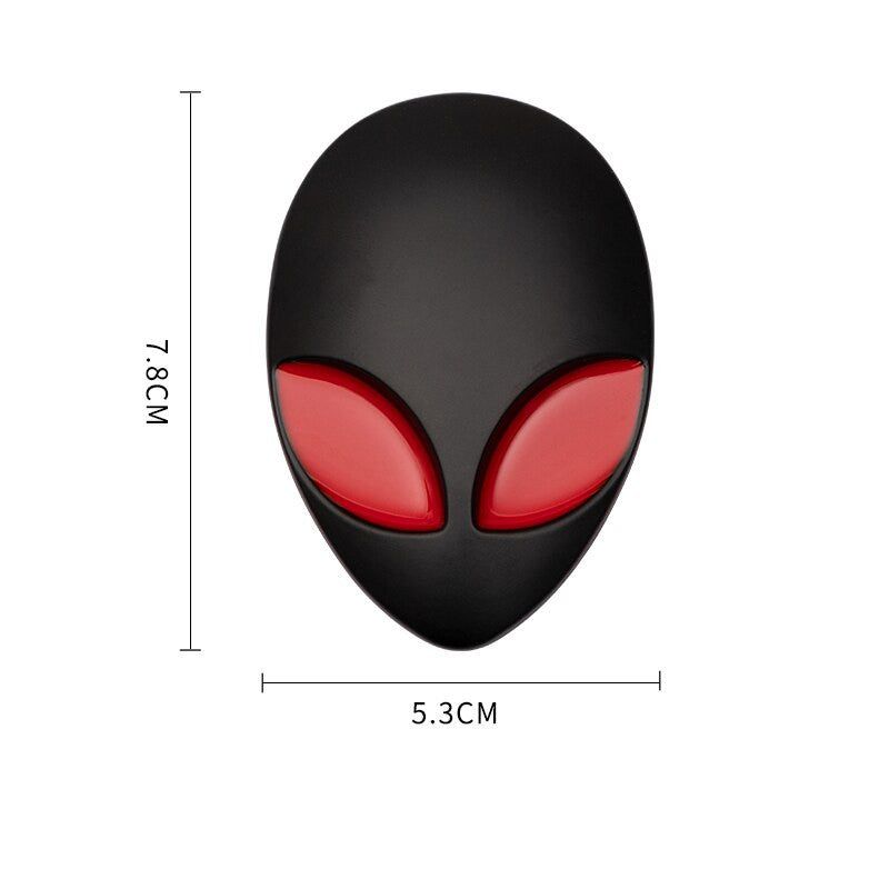 Alien Head UFO Auto Badge Decal Car Emblem Rear Trunk Sticker
