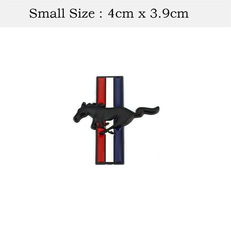 2PCS Left Right 3D Emblem Auto Sticker Running Horse For Ford Mustang