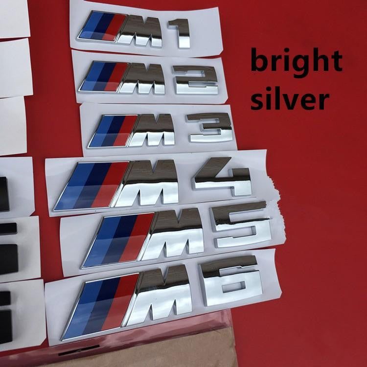 1pc BMW Sports M Badge Car body Sticker M1 M2 M3 M4 M5 M6 Sports badge Labeling sticker