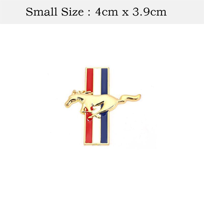 2PCS Left Right 3D Emblem Auto Sticker Running Horse For Ford Mustang