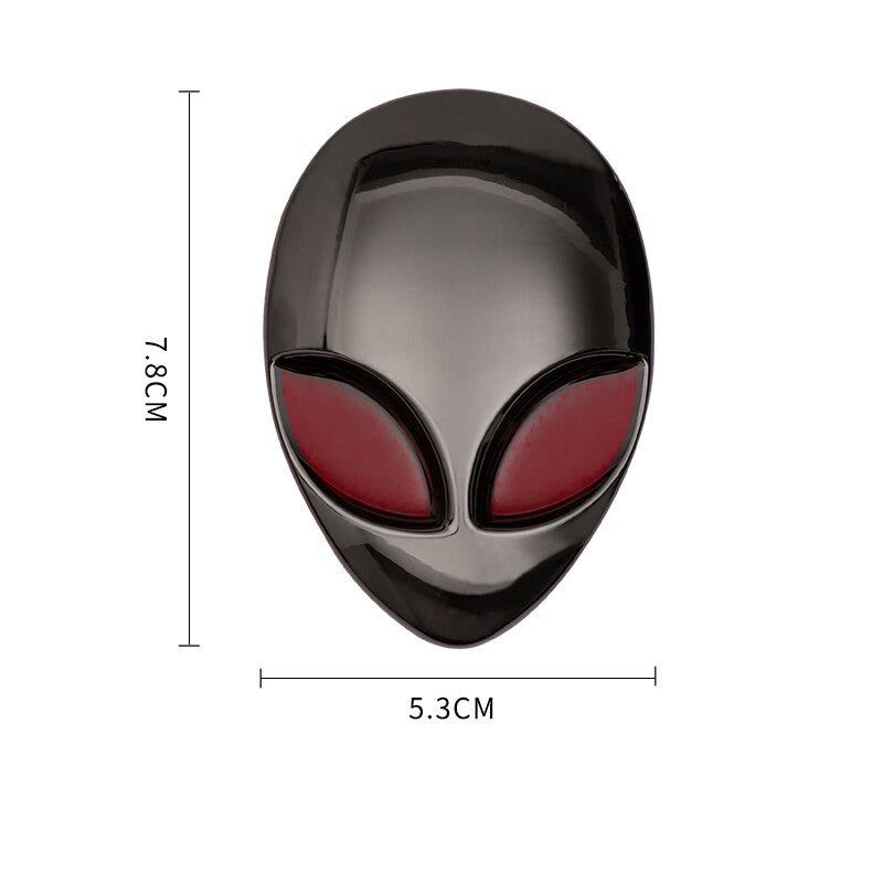 Alien Head UFO Auto Badge Decal Car Emblem Rear Trunk Sticker