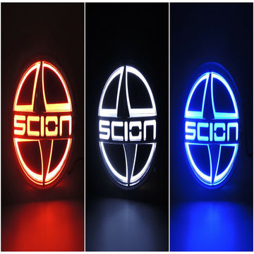 Illuminated Motors 5D LED Car Tail Rear Logo Light Badge Lamp Emblem Fits Scion