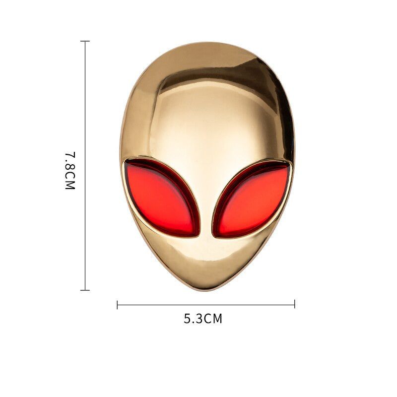 Alien Head UFO Auto Badge Decal Car Emblem Rear Trunk Sticker